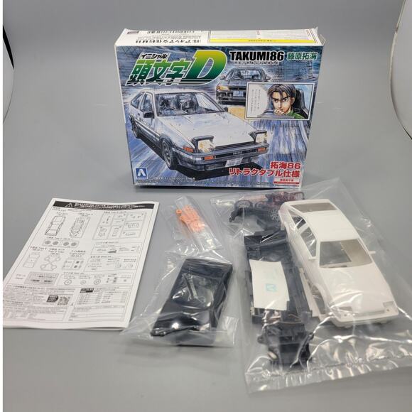 Aoshima 1/24 Initial D No.5 Takumi Fujiwara AE86 Trueno Vol1 Type Model Open Box - Picture 2 of 5